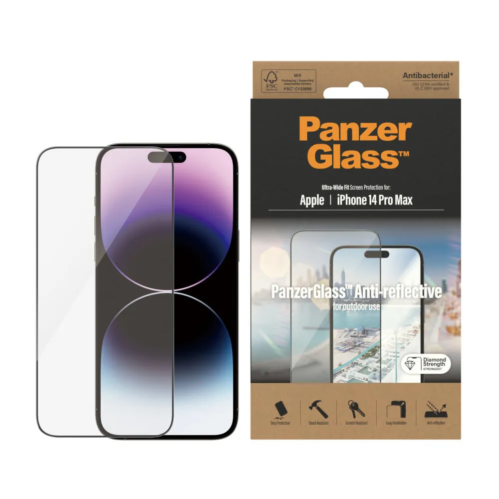 PanzerGlass® Anti-reflective Screen Protector iPhone 14 Pro Max | Ultra-Wide Fit 2778 Thumbnail 2