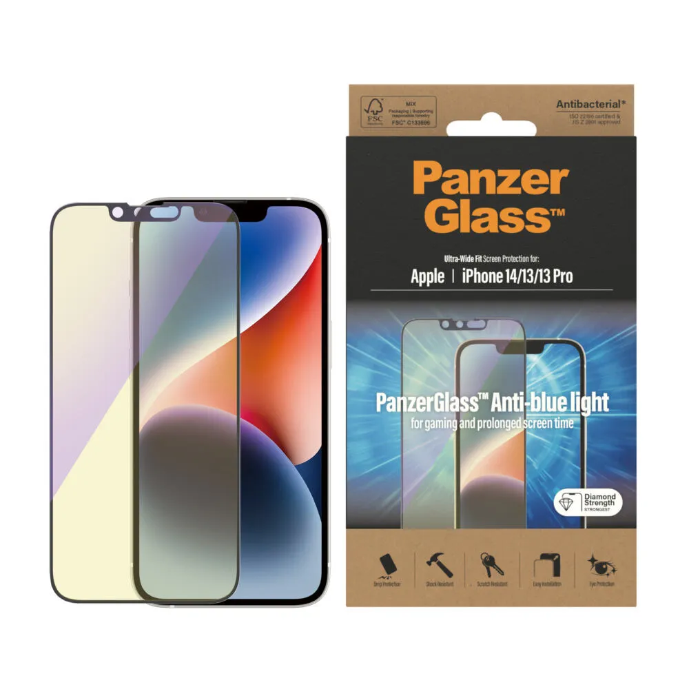PanzerGlass® Anti-blue light Screen Protector iPhone 14 | 13 | 13 Pro | Ultra-Wide Fit 2779 Thumbnail 3