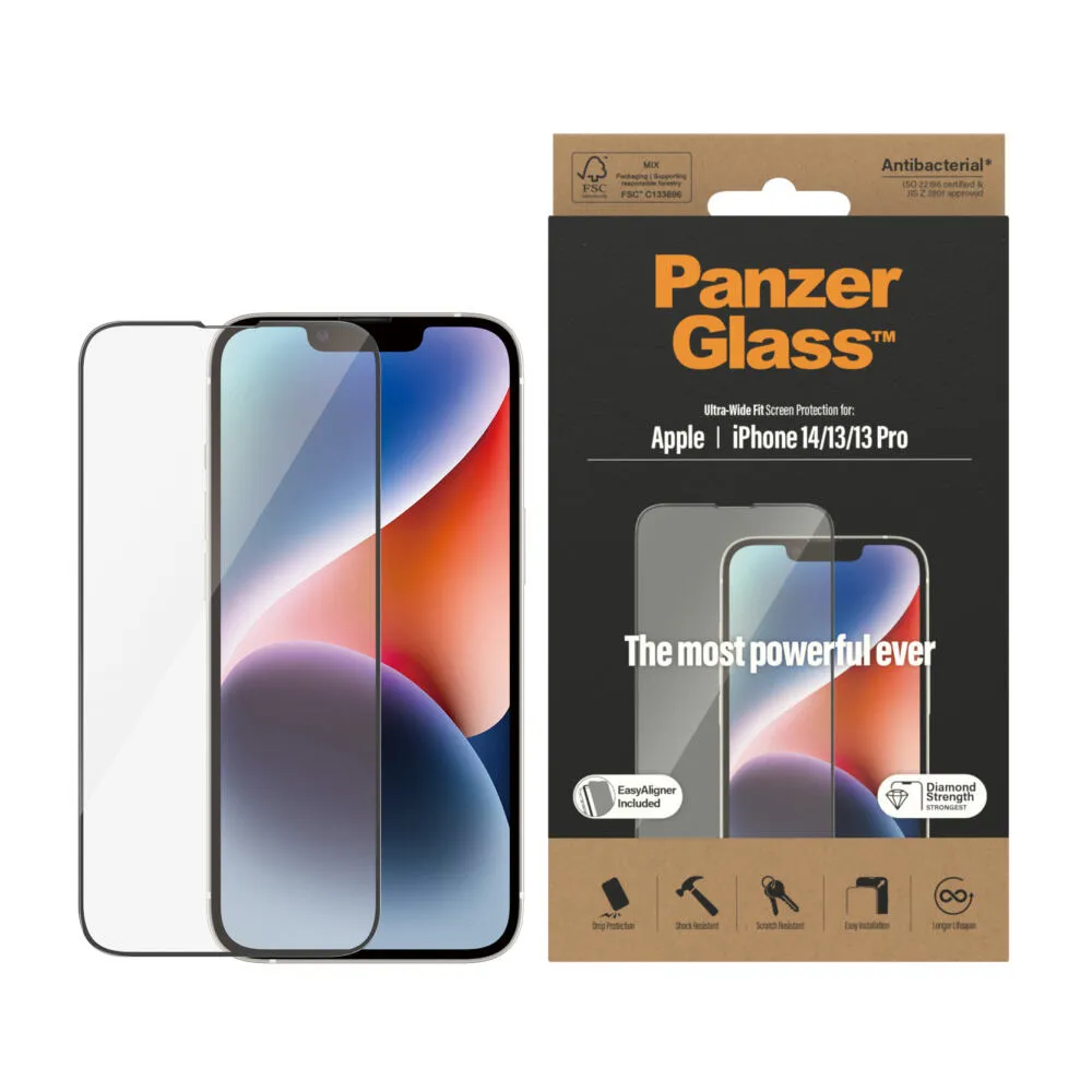 PanzerGlass® Screen Protector iPhone 14 | 13 | 13 Pro | Ultra-Wide Fit w. EasyAligner 2783 Thumbnail 2