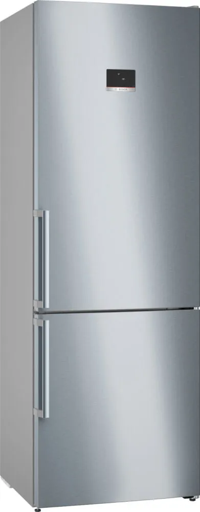 Bosch Serie 6 KGN49AICT donduruculu buz dolabı Solo 440 l Paslanmaz çelik Buzdolabı