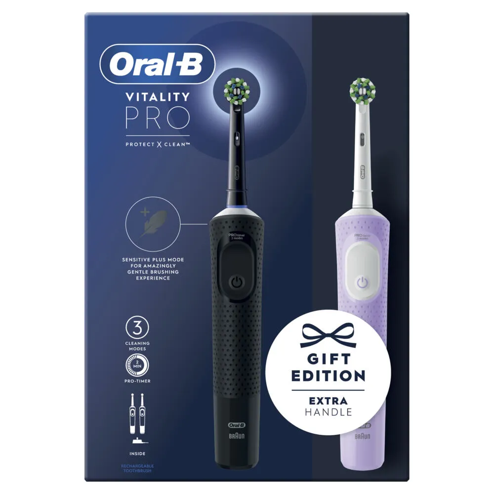 Oral-B Vitality Pro Yetişkin Siyah, Leylak Şarjlı Diş Fırçaları