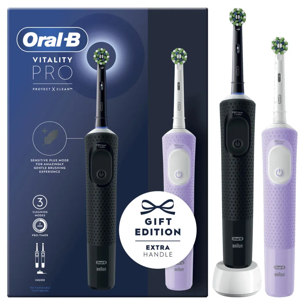 Oral-B Vitality Pro Yetişkin Siyah, Leylak Thumbnail 1