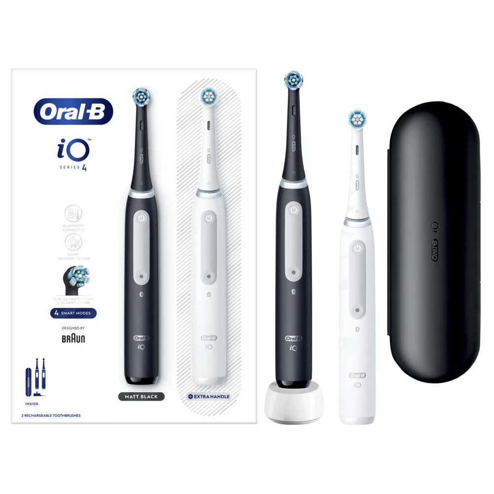 Oral-B iO 4 Yetişkin Siyah, Beyaz Thumbnail 1