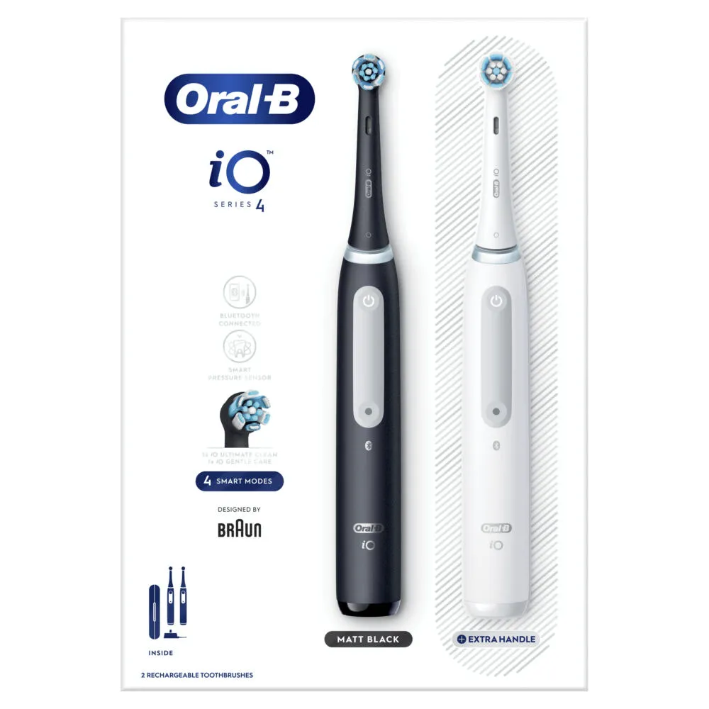 Oral-B iO 4 Yetişkin Siyah, Beyaz Şarjlı Diş Fırçaları