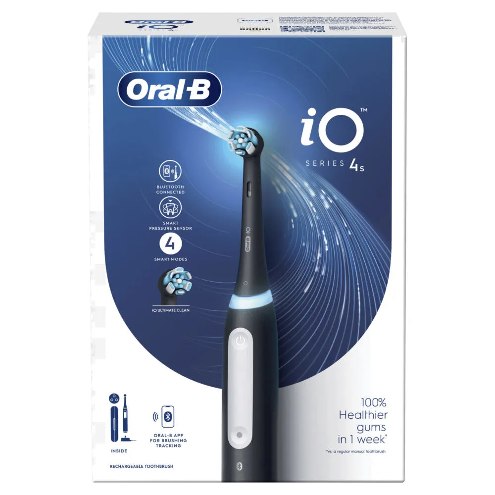 Oral-B iO 4S Yetişkin Titreşimli diş fırçası Siyah Thumbnail 1