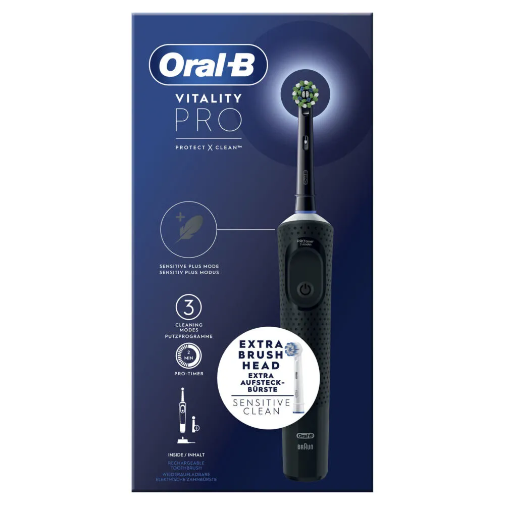 Oral-B Vitality Pro Yetişkin Döner-titreşimli diş fırçası Siyah Thumbnail 2