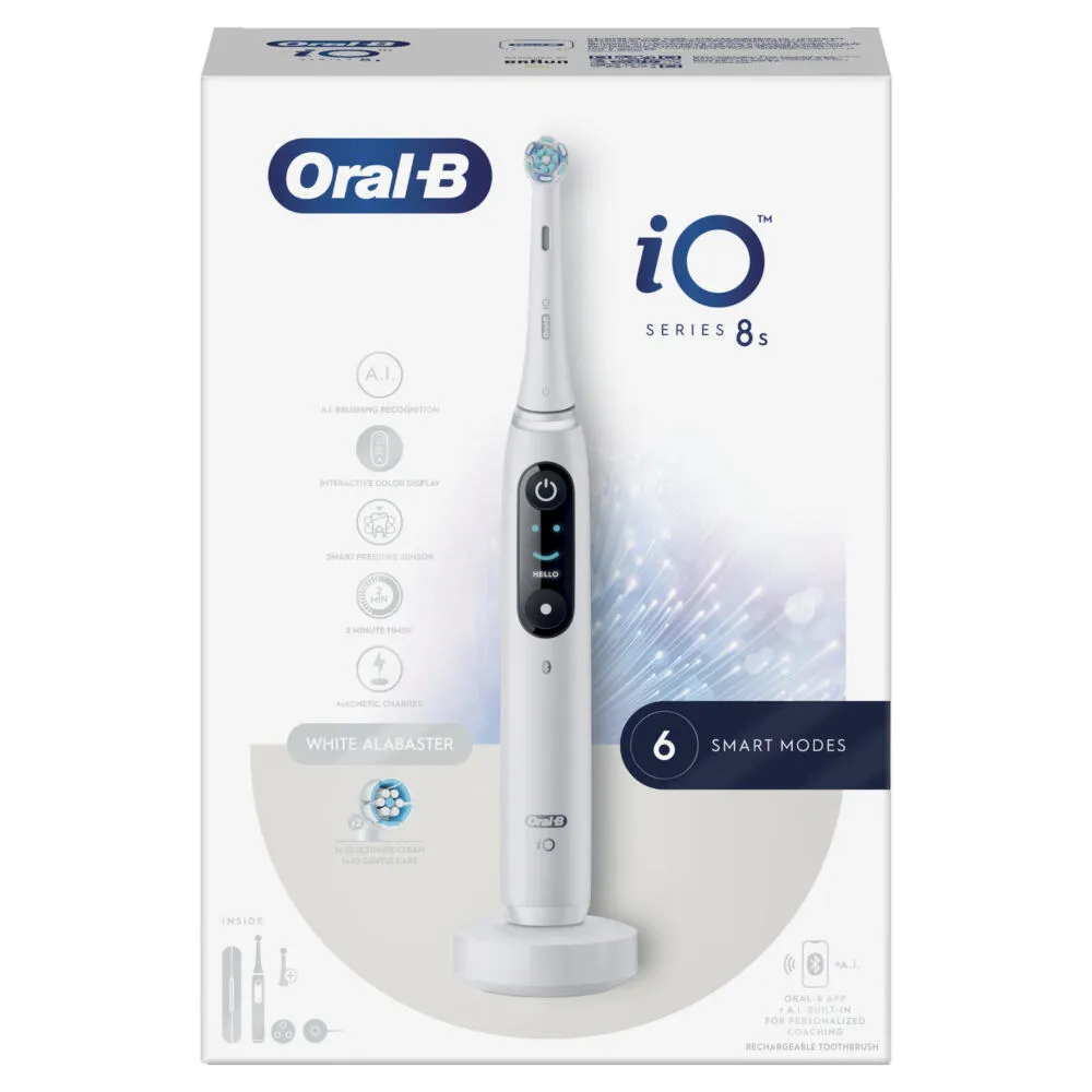 Oral-B iO 8S Yetişkin Titreşimli diş fırçası Beyaz Thumbnail 4