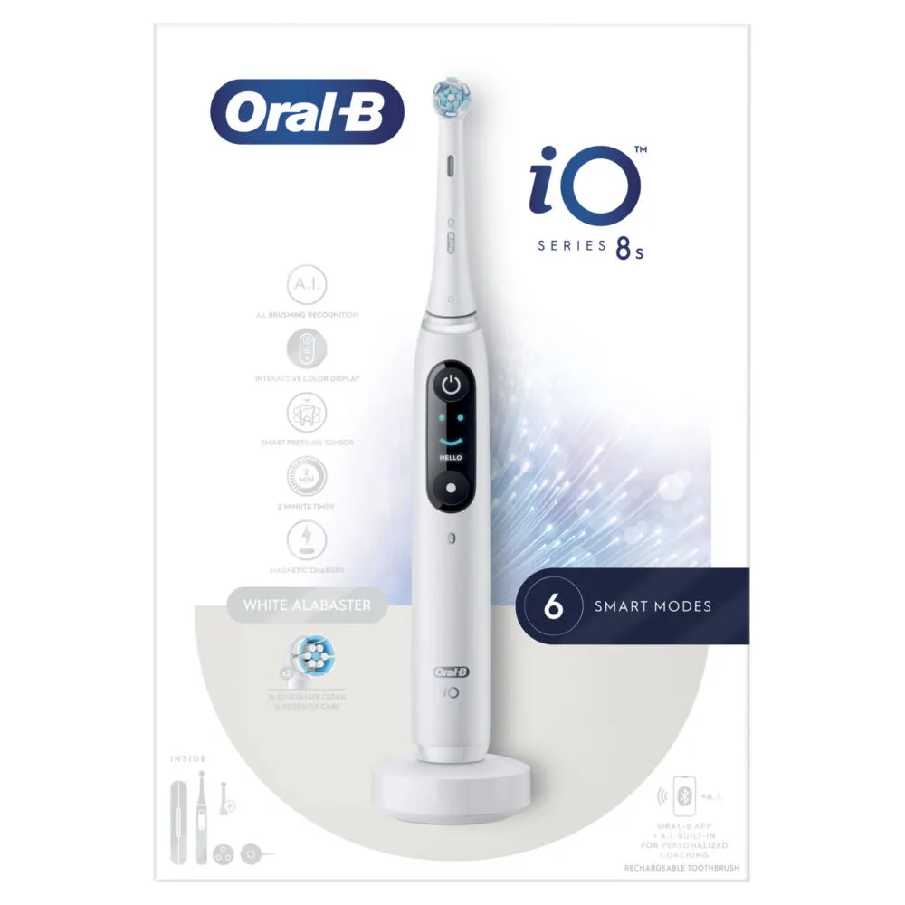 Oral-B iO 8S Yetişkin Titreşimli diş fırçası Beyaz Thumbnail 3