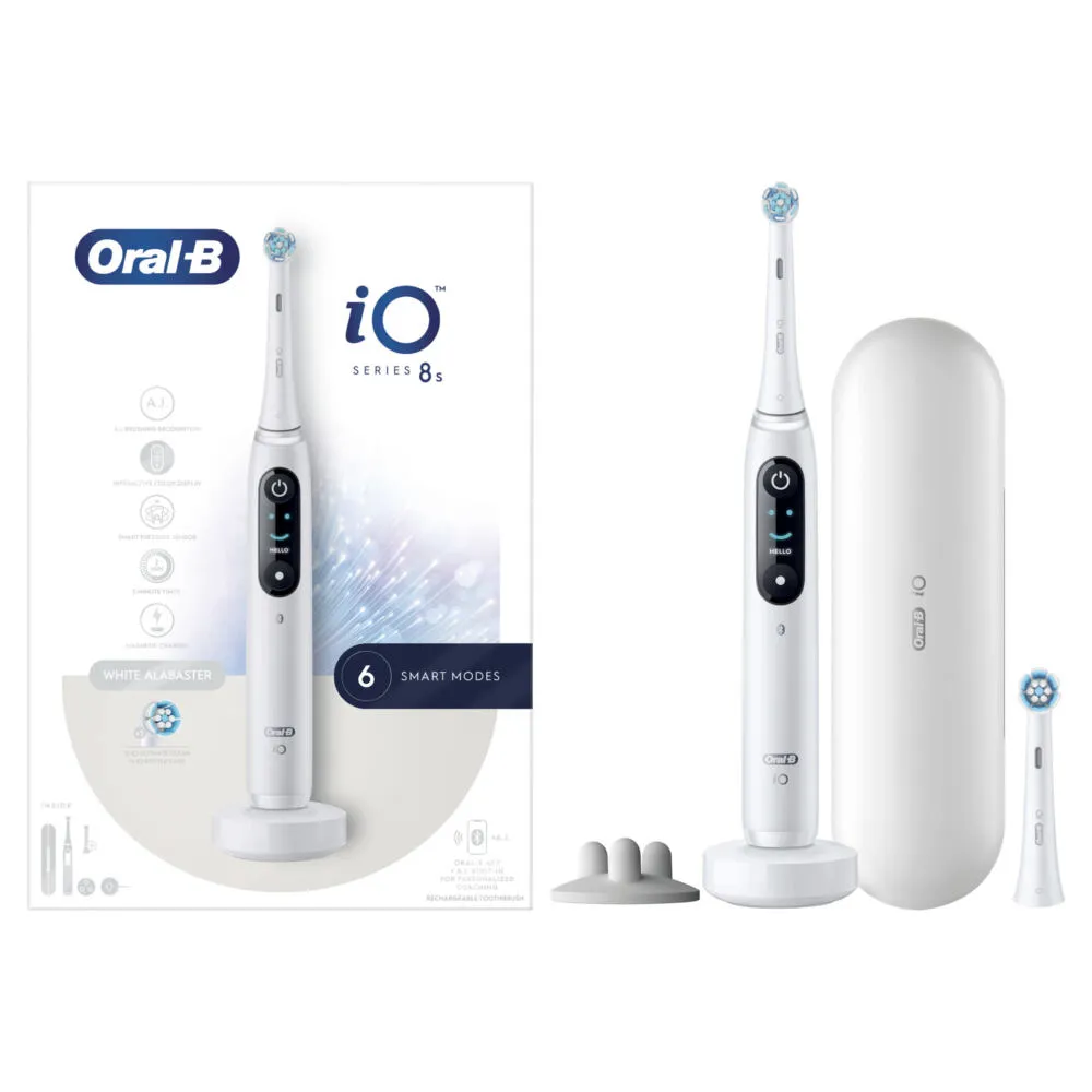 Oral-B iO 8S Yetişkin Titreşimli diş fırçası Beyaz Thumbnail 1