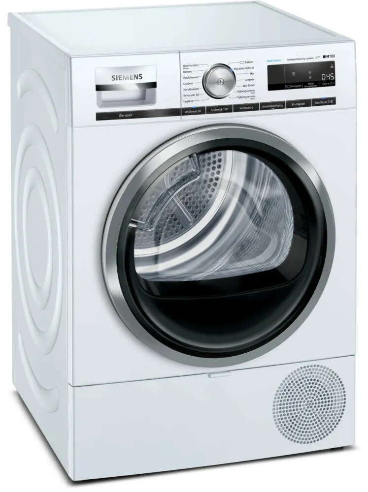 Siemens iQ700 WT48XM75NL kurutucu Solo Önden yüklemeli 9 kg Beyaz Kurutma Makinesi