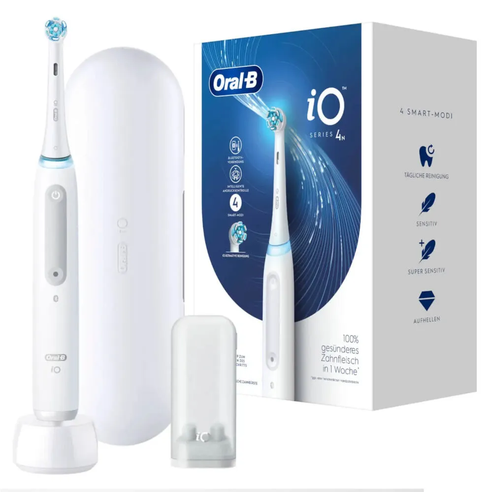 Oral-B iO Series 4 Quite Yetişkin Döner diş fırçası Beyaz Şarjlı Diş Fırçaları