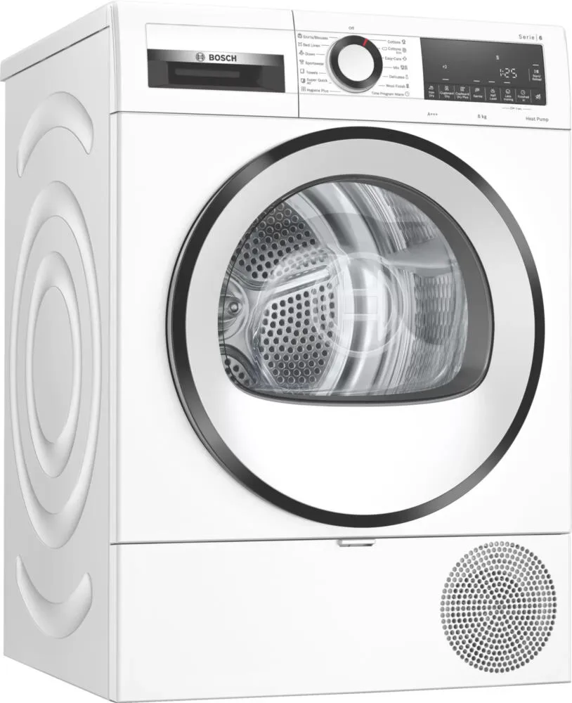 Bosch Serie 6 WQG233D0CS kurutucu Solo Önden yüklemeli 8 kg Beyaz Kurutma Makinesi