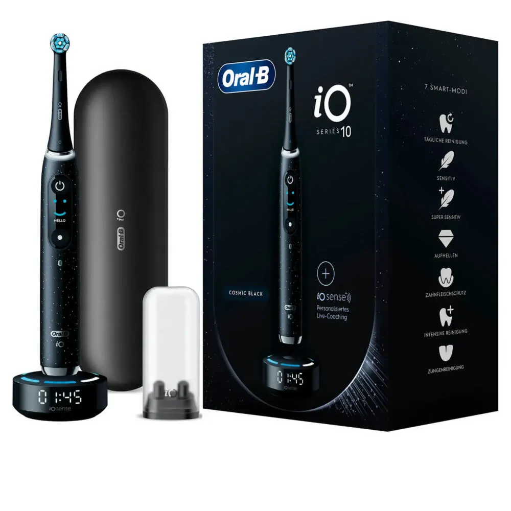 Oral-B iO Series 10 Yetişkin Döner-titreşimli diş fırçası Siyah Şarjlı Diş Fırçaları