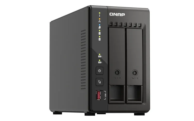 QNAP TS-253E NAS Dikey (Tower) Intel® Celeron® J6412 8 GB 4 TB HDD QNAP QTS Siyah Thumbnail 3