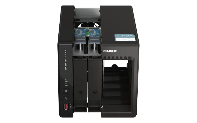 QNAP TS-253E NAS Dikey (Tower) Intel® Celeron® J6412 8 GB 4 TB HDD QNAP QTS Siyah Thumbnail 2