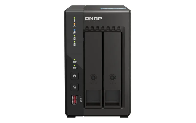 QNAP TS-253E NAS Dikey (Tower) Intel® Celeron® J6412 8 GB 4 TB HDD QNAP QTS Siyah Thumbnail 1