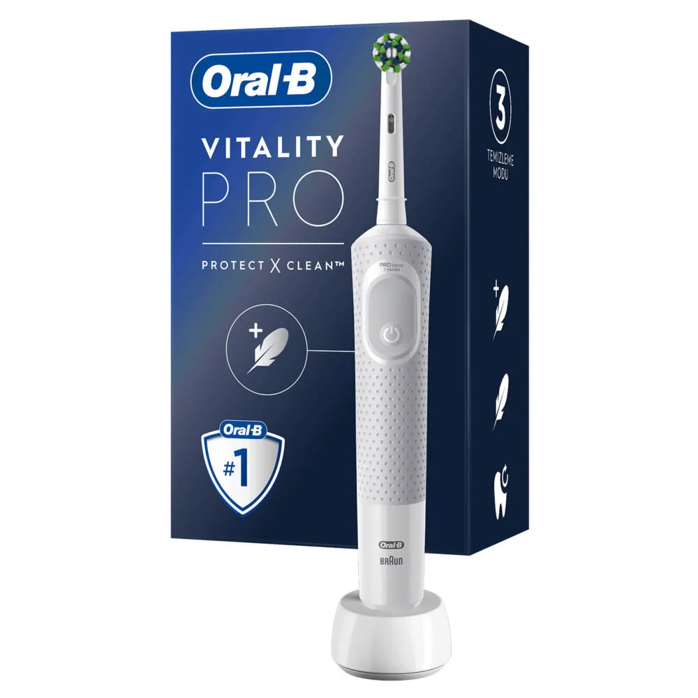 Oral-B Vitality Pro Yetişkin Döner diş fırçası Beyaz Thumbnail 1