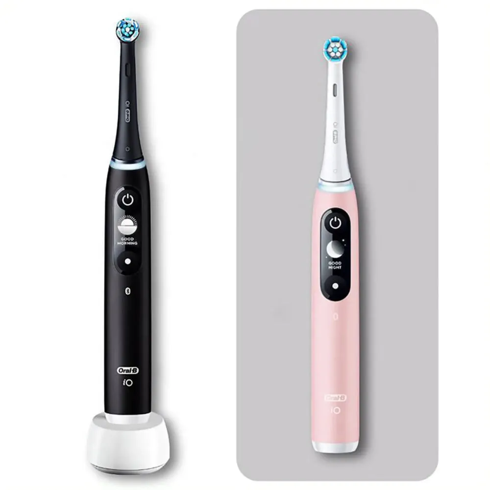 Oral-B iO Duo Yetişkin Titreşimli diş fırçası Siyah, Gül Şarjlı Diş Fırçaları