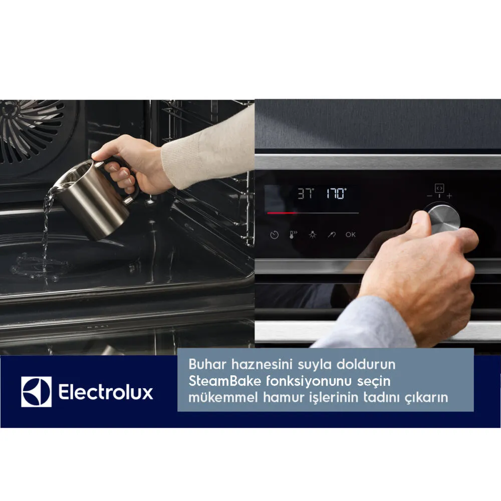 Electrolux EOD6F77WV 600 Serisi SteamBake Wi-Fi A+ Katalitik&AquaClean Temizlemeli 72 lt XXL Beyaz Cam Fırın 949 499 588 Thumbnail 3