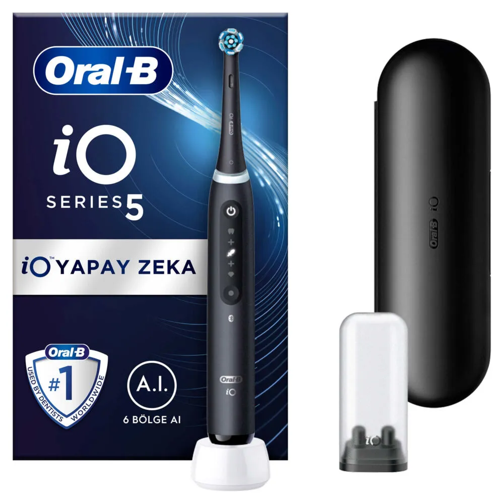 Oral-B iO 5 Yetişkin Titreşimli diş fırçası Siyah Şarjlı Diş Fırçaları