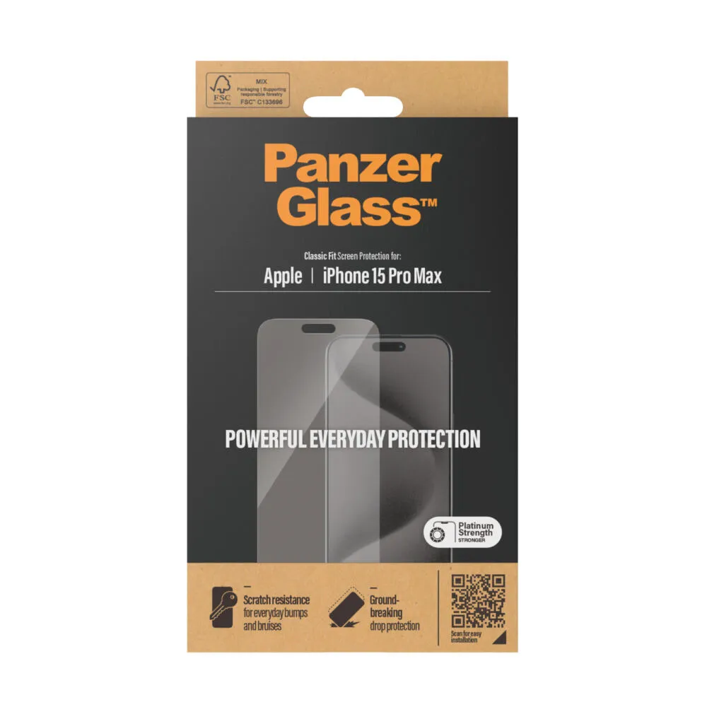 PanzerGlass® Screen Protector iPhone 15 Pro Max | Classic Fit 2808 Thumbnail 4