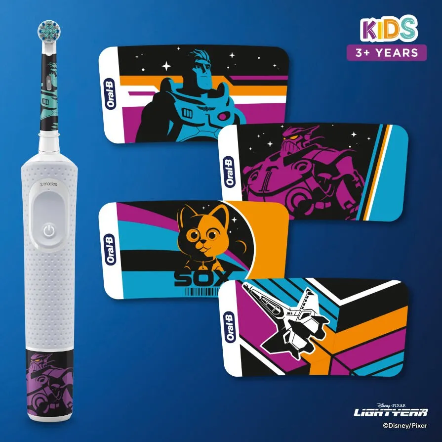 Oral-B 4210201434559 elektrikli diş fırçası Çocuk Döner diş fırçası Çok renkli, Beyaz Thumbnail 1