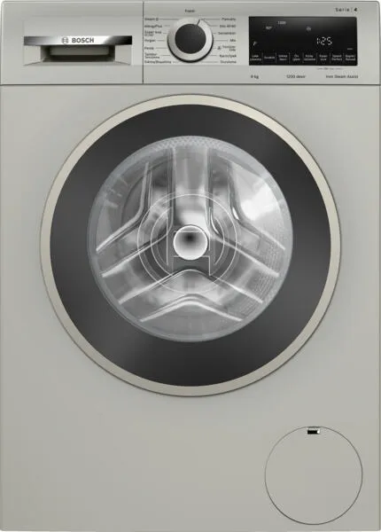 Bosch Serie 4 WGA142ZXTR çamaşır makinesi Önden yüklemeli 9 kg 1200 RPM Gümüş Çamaşır Makineleri
