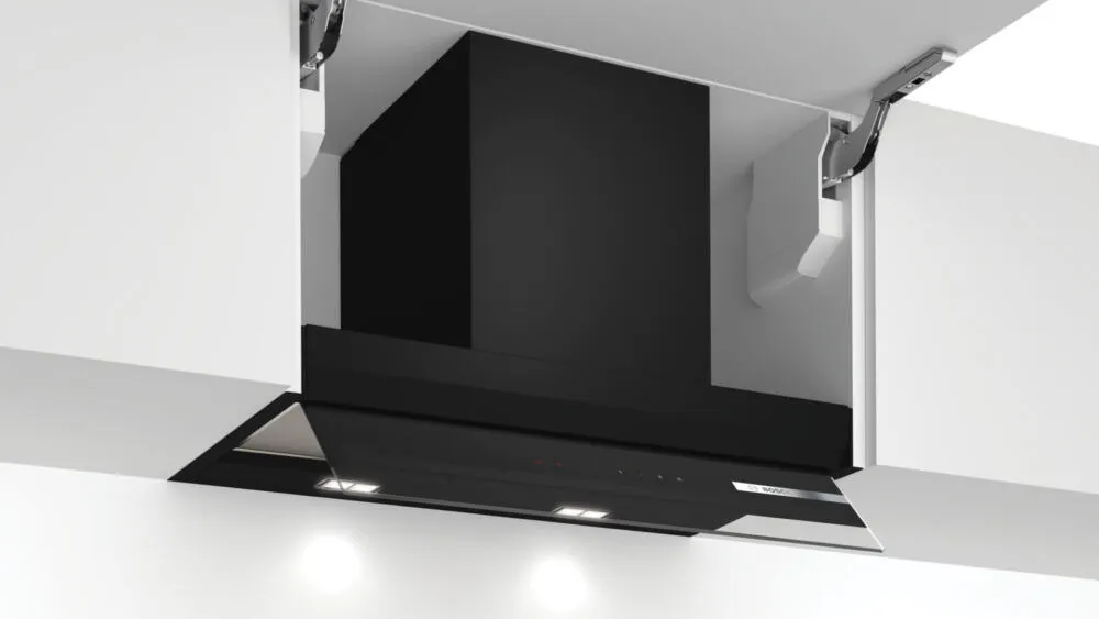 Bosch Serie 6 DBB67AM60B ocak bacası Gömme Siyah 460 m³/Saat Davlumbaz ve Aspiratö