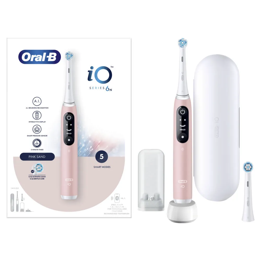 Oral-B iO6N Yetişkin Bej, Beyaz Şarjlı Diş Fırçaları