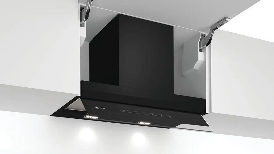 Neff D65XAM2S0B ocak bacası Yarı yerleşik (dışa çekmeli) Siyah 460 m³/Saat Davlumbaz ve Aspiratö
