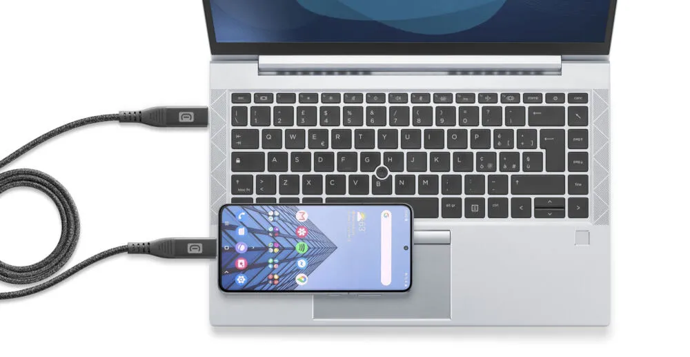 Cellularline 8018080450709 USBDATA31C2CTAB1MK USB C to USB C USB Kablosu Thumbnail 3