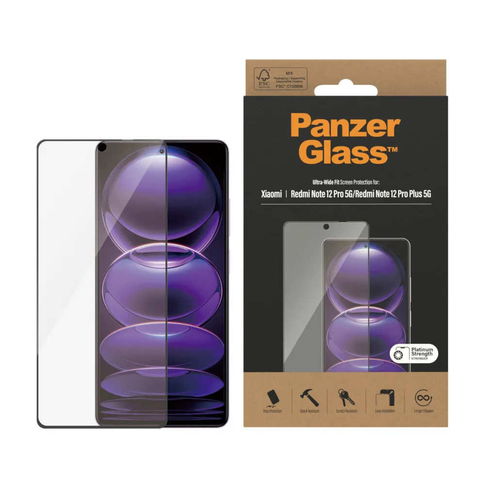 PanzerGlass® Screen Protector Xiaomi Redmi Note 12 Pro | 12 Pro Plus | Poco X5 Pro | Ultra-Wide Fit 8054 Thumbnail 2