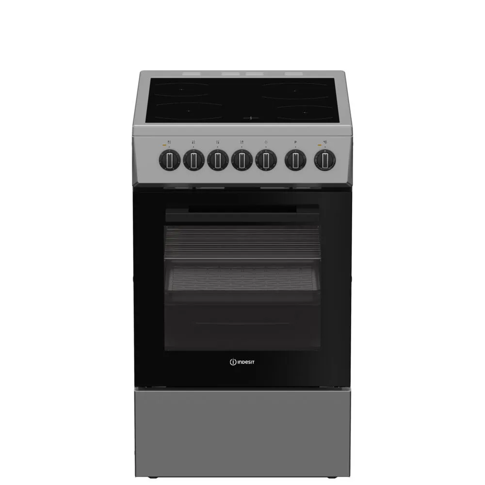 Indesit I5V3PCS Bağımsız ocak Elektrik Seramik Siyah, Paslanmaz çelik Ocaklı Fırın