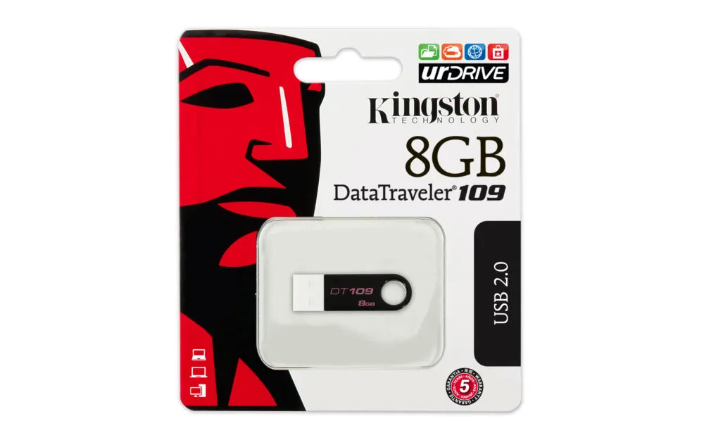 Kingston Technology 109 8 GB DT109K/8GB USB 2.0 Flash Bellek Thumbnail 2