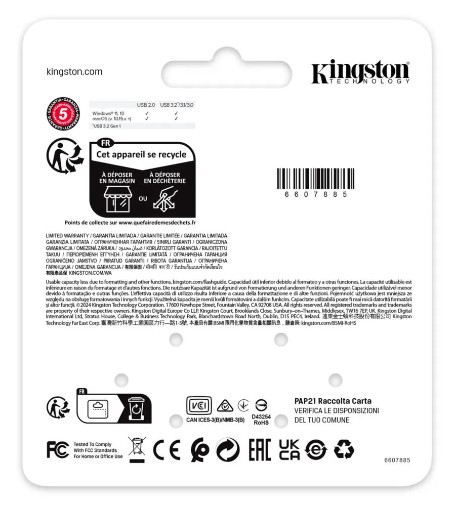 Kingston DataTraveler SE9 G3 USB flash sürücü 256 GB A tipi USB 3.2 Gen 1 (3.1 Gen 1) Siyah RAM Bellek Thumbnail 4