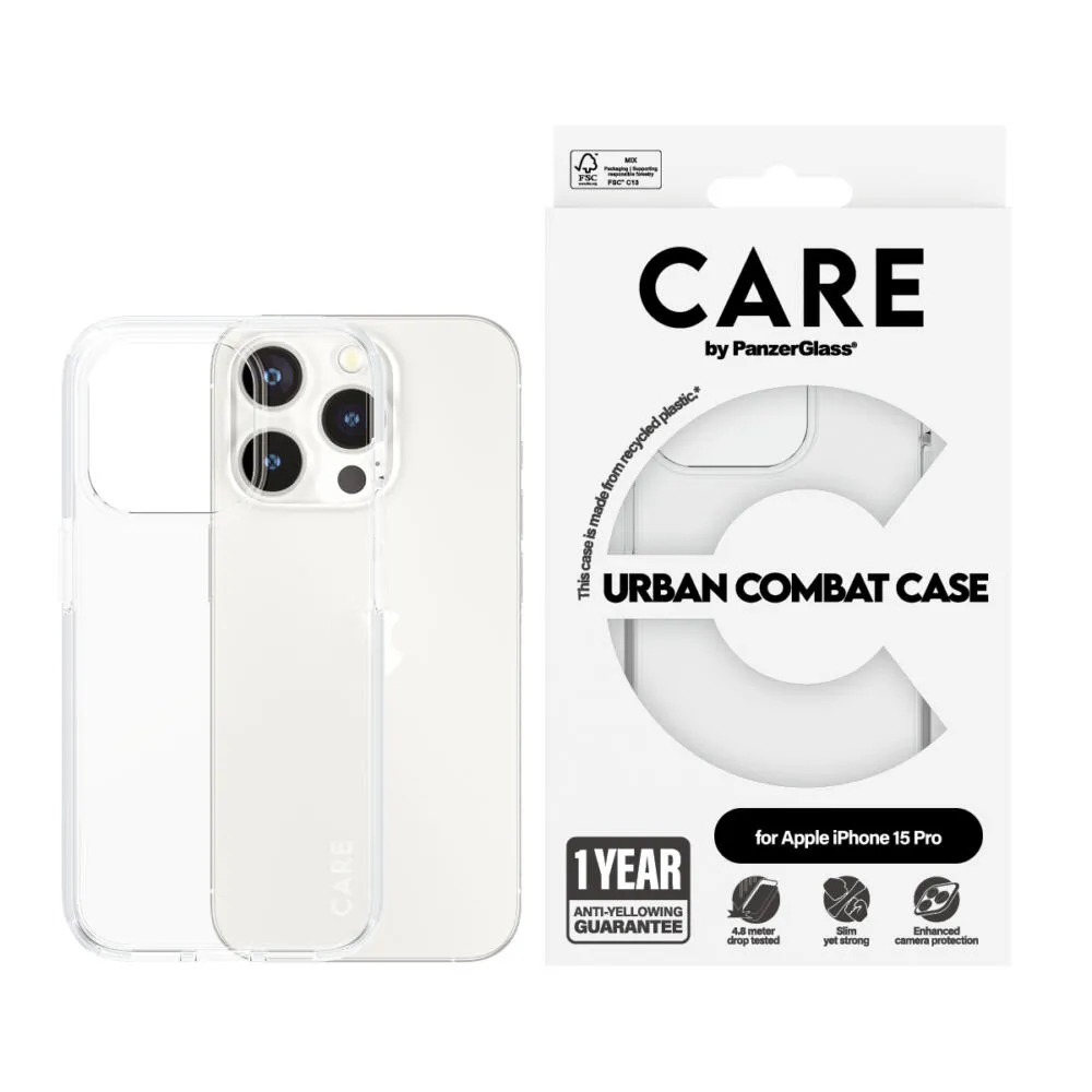 PanzerGlass CARE™ by PanzerGlass® Urban Combat Case Transparent iPhone 15 Pro 1422 Thumbnail 2