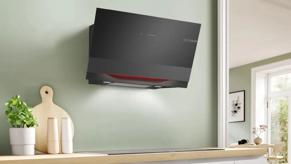 Bosch Serie 8 DWK91LT65 ocak bacası Duvara monteli Siyah 441 m³/Saat Thumbnail 2