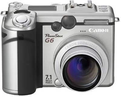 Canon PowerShot G6 NON 7.1Mpix 32MB USB 1/1.8" 7,1 MP CCD Digital Kame