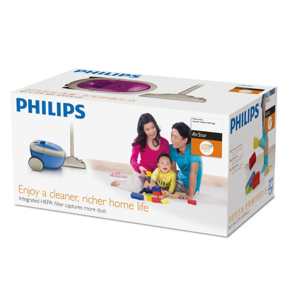 Philips FC8220/31 elektrik süpürgesi 2 l Silindir vakum Kuru 1100 W Toz torbası Thumbnail 4