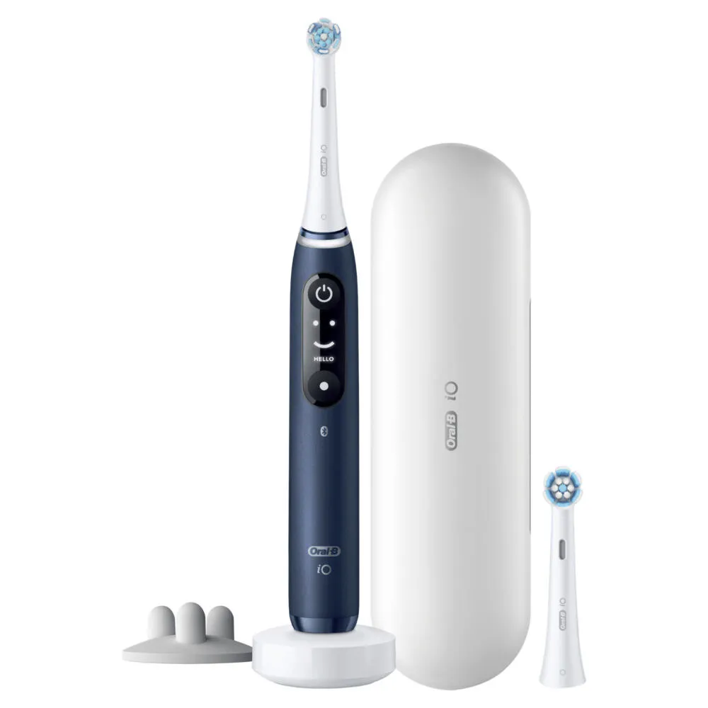 Oral-B iO 7S Yetişkin Titreşimli diş fırçası Mavi, Beyaz Thumbnail 1