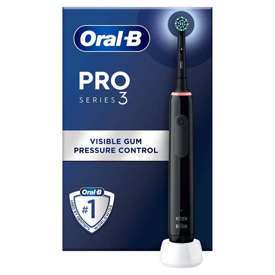 Oral-B Pro 3 3000 Cross Action Yetişkin Döner-titreşimli diş fırçası Siyah Şarjlı Diş Fırçaları