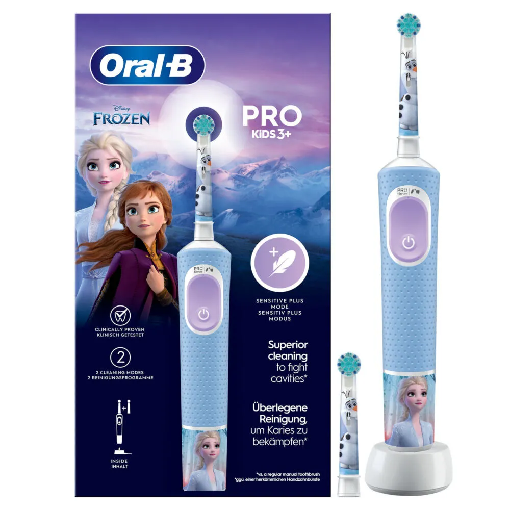 Oral-B Pro Kids Çocuk Döner-titreşimli diş fırçası Açık Mavi Şarjlı Diş Fırçaları