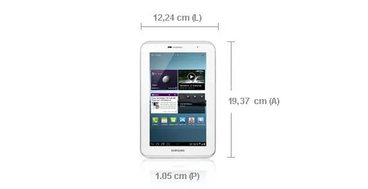Samsung 7.0 8 GB GT-P3100ZWAITV 7 inç Beyaz Tablet Thumbnail 9
