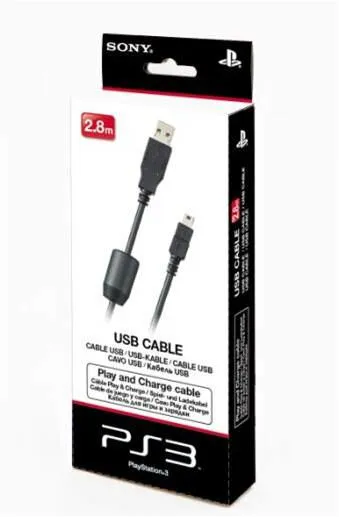 Sony Charge and Play USB Cable USB kablo 2,8 m Siyah USB Cihaz