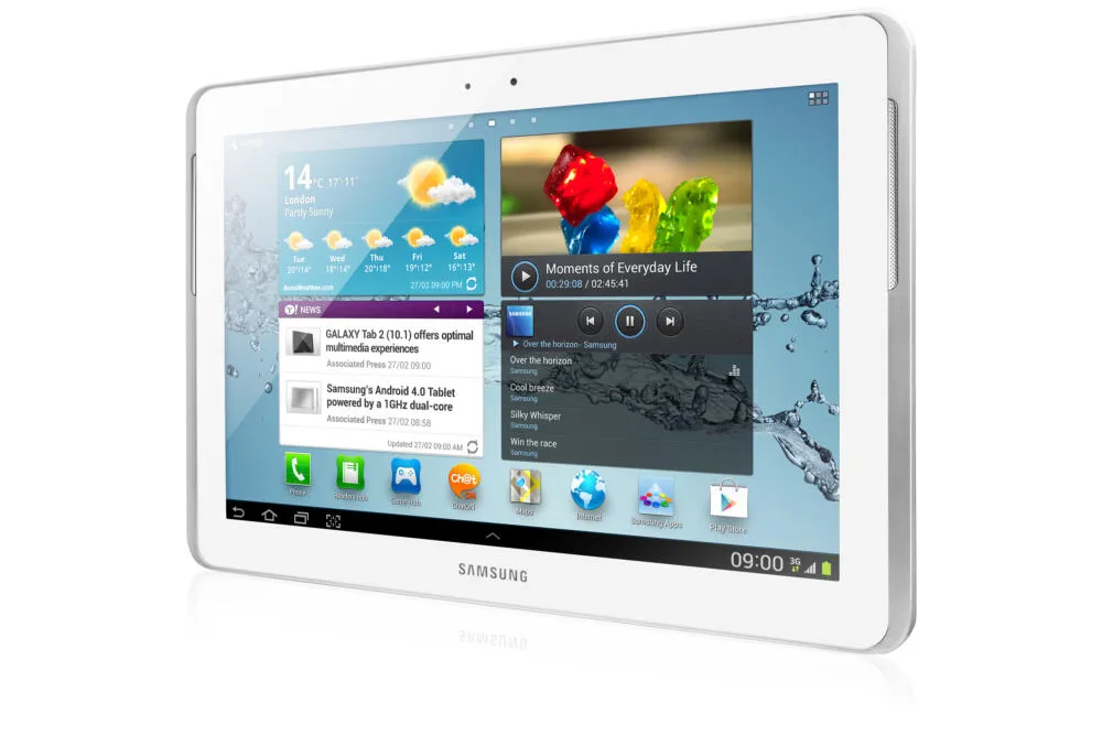 Samsung Galaxy Tab 2 10.1 3G 25,6 cm (10.1") 1 GB Wi-Fi 4 (802.11n) Android Beyaz Thumbnail 1