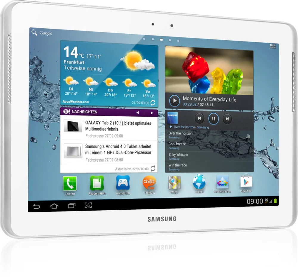 Samsung 10.1 32 GB GT-P5100ZWE inç 1 GB RAM Beyaz Tablet Thumbnail 1