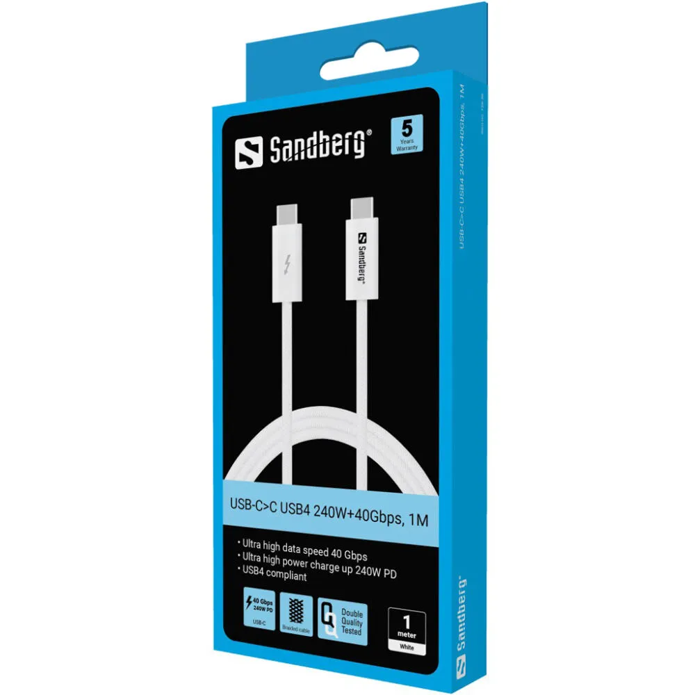 Sandberg 136-56 USB C to USB C (1 m) USB Kablosu Thumbnail 1