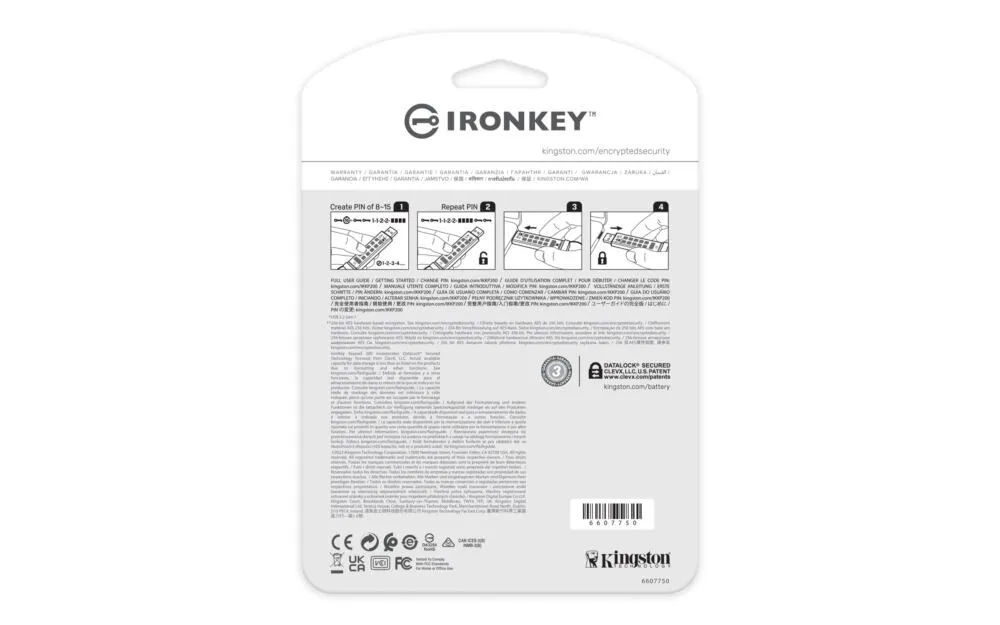 Kingston Technology IronKey Keypad 200 IKKP200/256GB 256 GB USB 3.2 Flash Bellek Thumbnail 5
