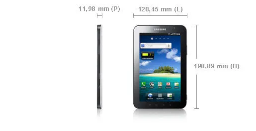 Samsung P1000 GT-P1000MSA 7 inç Siyah Tablet Thumbnail 8