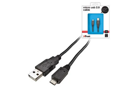 Trust 1.8m USB2.0/MIcro USB2.0 31016 USB A to Micro-USB A USB Kablosu USB Kabloları Thumbnail 1